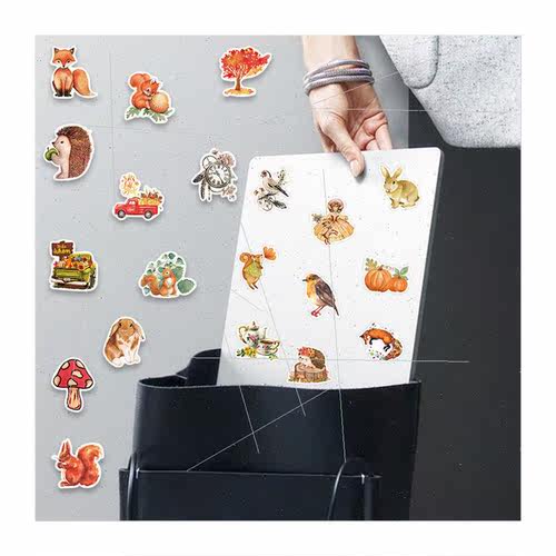 50 New Autumn 适用est Plum Deer Rabbit Squirrel Stickers Lug - 图3