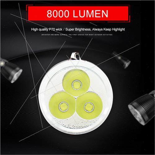 New 3pcs XHP70 strong light flashlight LED multifunction out - 图1