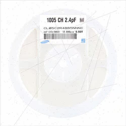 al 0402 Chip Capacitor 2.4pF ±0.1pF 50V C0G CL05C2R4BB5NNNC - 图0
