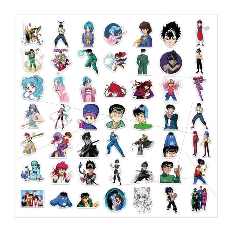 100 classic anime Yu Yu Hakushu graffiti stickers decorative - 图3