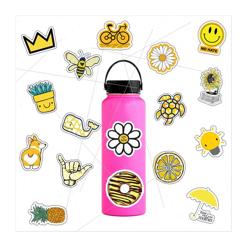 50 pcs of yellow series of small clear stickers personalized - 图3