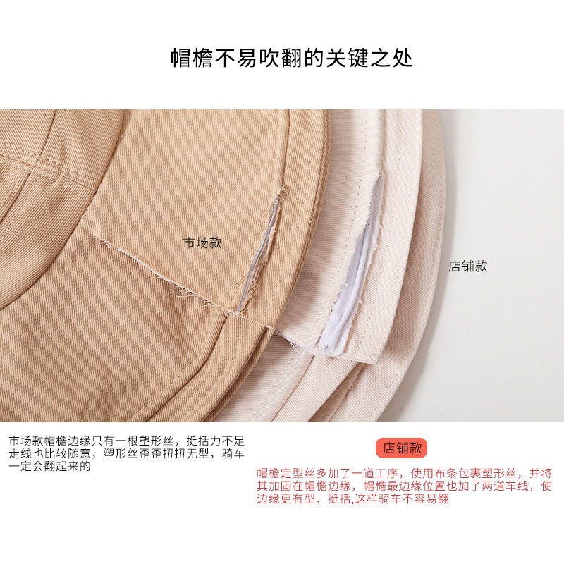 渔夫帽女电动车夏骑车防晒帽吹不翻骑行遮阳帽防风防紫外线太阳帽