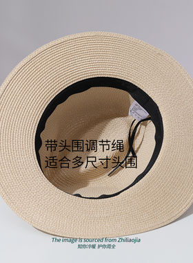 简约大头围平檐多色巴拿马草帽夏男女通用旅游度假遮阳帽复古礼帽