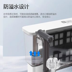 yee小鱼缸过滤器三合一净水过滤循环水泵制氧一体机瀑布式壁挂式