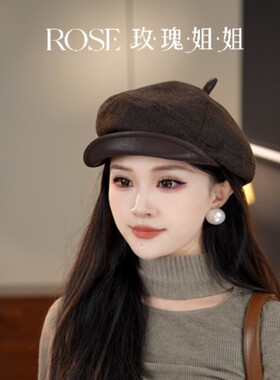 一帽五戴复古贝雷帽显脸小