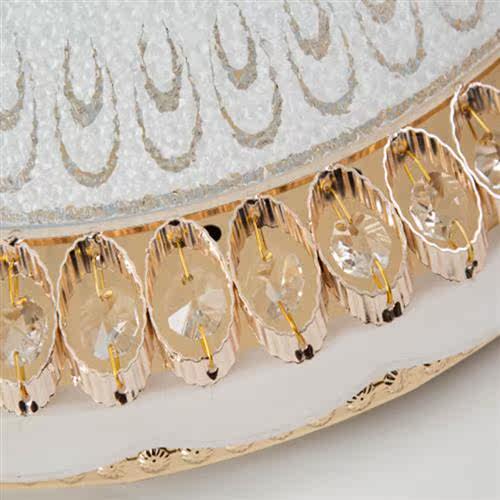 an style ceiling light led bedroom lamp gold round crystal l - 图2