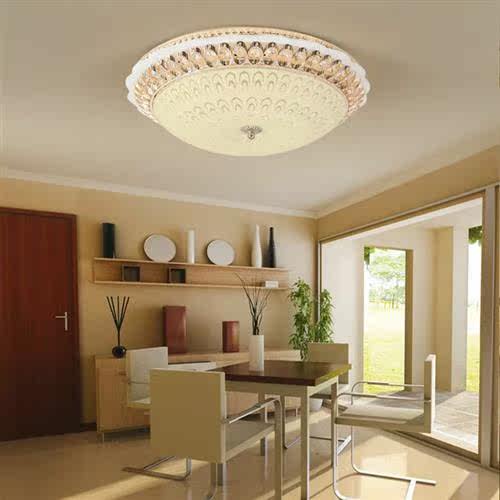 an style ceiling light led bedroom lamp gold round crystal l - 图0
