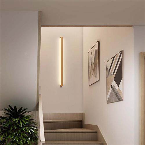 Scinavian simple solid wood wall lamp living room bedroom be - 图1