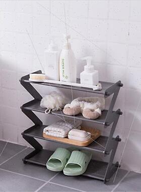 mple stainless steel assembled shoe rack Z-type -woven simpl