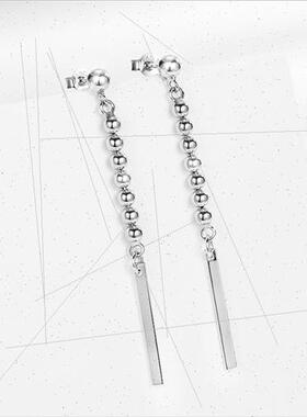 s925 silver long tassel earrings female hundreds niche raise