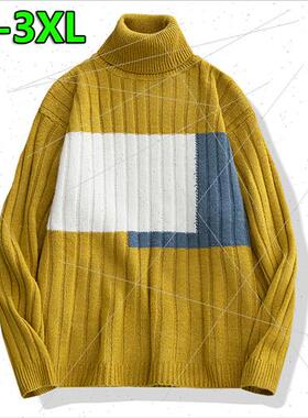 High-collar sweater men 2023 new loose fashion Korea  full-s