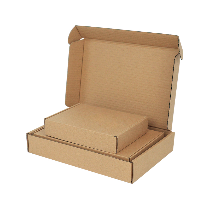 福山纸业飞机盒长方形T型扁平纸盒子快递打包盒服装数码包装纸盒-图3