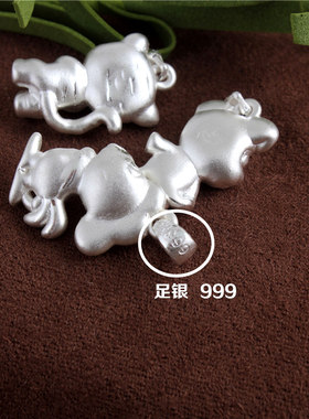 纯银项链网红生肖鼠本命年吊坠