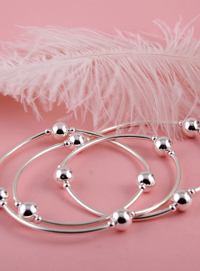 小众纯银弹力送女友时尚风手链