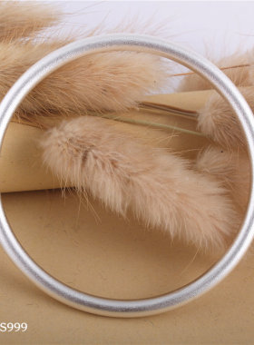 古法传承磨砂面小众风网红银手镯