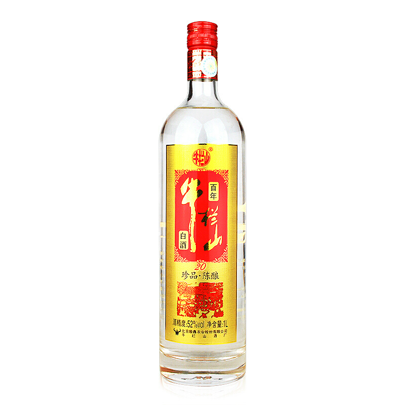 牛栏山二锅头珍品陈酿20土豪金52度（红标）1000ml/1L*6瓶整箱