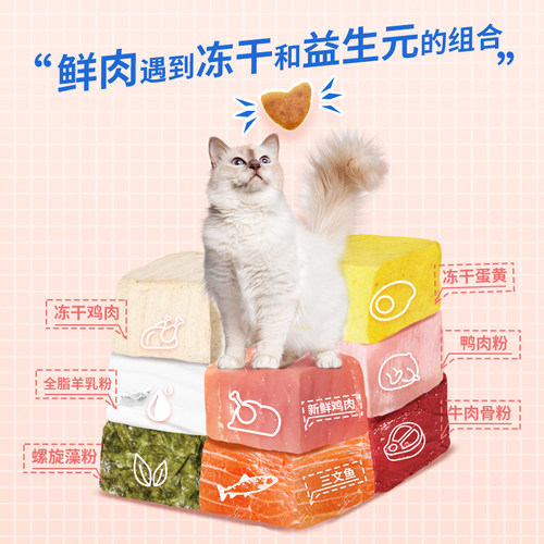 派得猫粮多冻干三拼鸡肉全阶段营养美短布偶猫成幼蛋黄全价粮4斤 - 图2