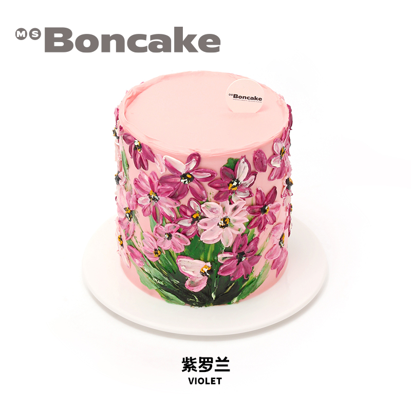 雪燕玫瑰【紫罗兰】奶酪霜裱花生日蛋糕券京沪同城配送MS BONCAKE-图1