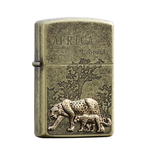 Медная ретро старомодная зажигалка на керосине, креативная ветрозащитная мужская нашивка