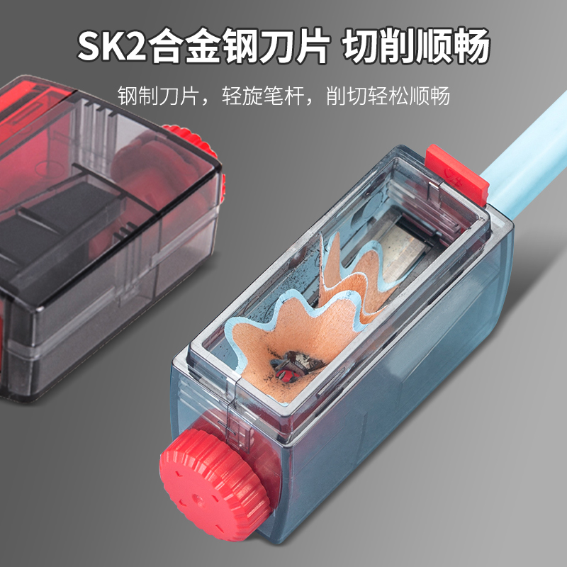 Powerful pencil sharpener, pencil sharpener, pencil sharpener, adjustable gear thickness, pencil sharpening for children, primary school students, kindergarten art students, professional manual pencil sharpener, mini, small, durable and easy to use