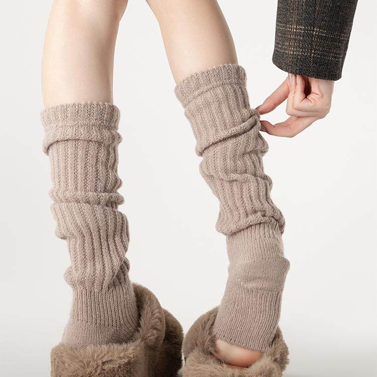 抵达一楼日系Jk踩脚针织堆堆袜套女秋冬保暖白色中筒袜雪地靴腿套,淘宝优惠券,粉丝福利购,淘宝优惠卷