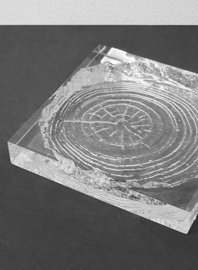 轻奢风样板房间客厅茶几木纹年轮