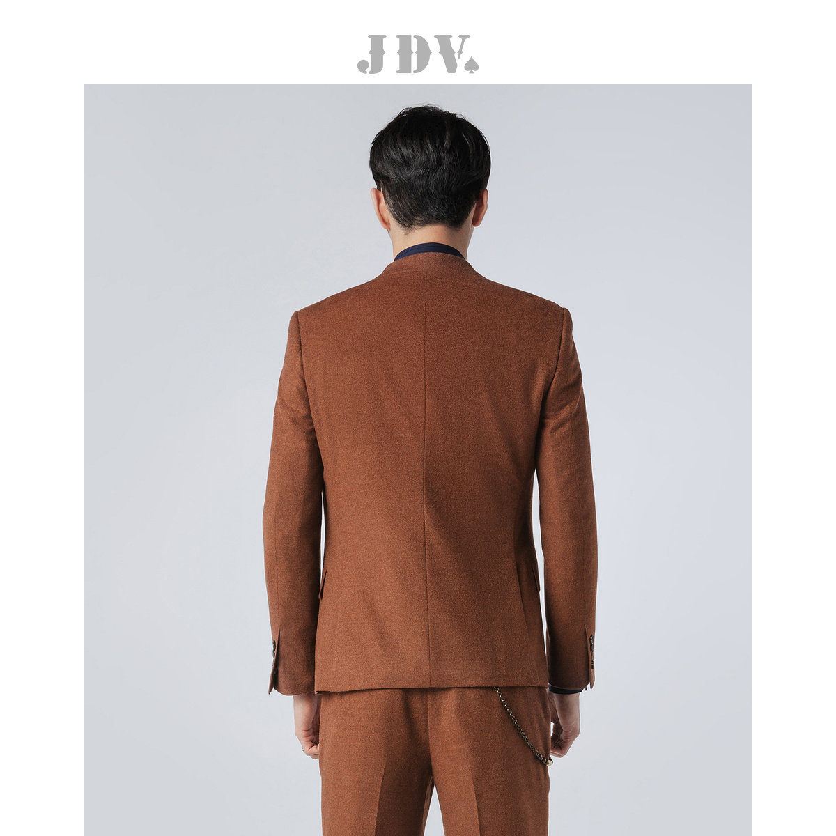 JDV男装春秋商场同款焦糖色平驳领单排扣职场通勤商务西装外套,淘宝优惠券,粉丝福利购,淘宝优惠卷
