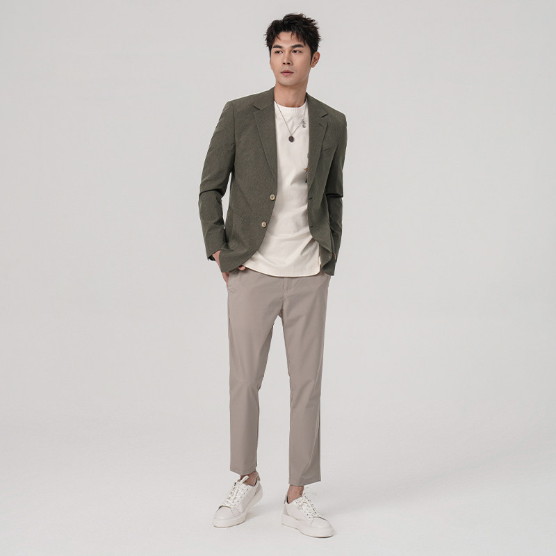 JDV男装春秋季新品商场同款灰绿平驳领商务西服结婚西装外套SMM30,淘宝优惠券,粉丝福利购,淘宝优惠卷