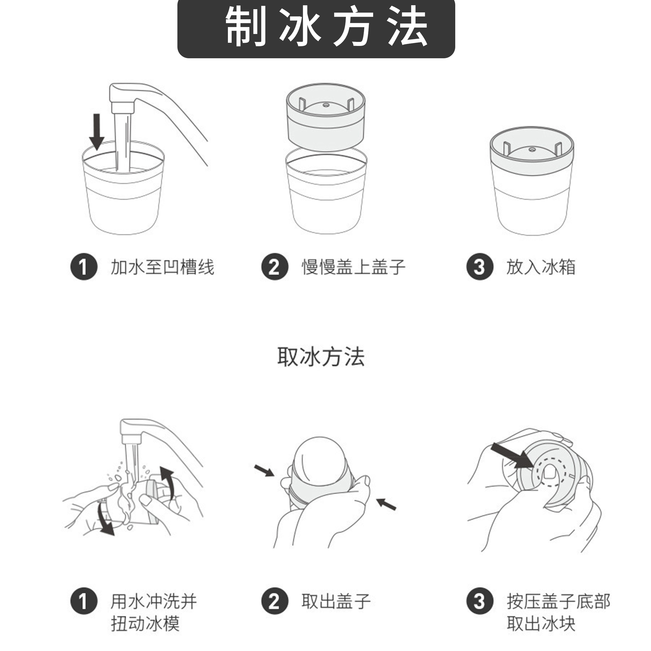 食品级大冰球制冰器模具威士忌冻冰块球形冰格的模型硅胶神器家用