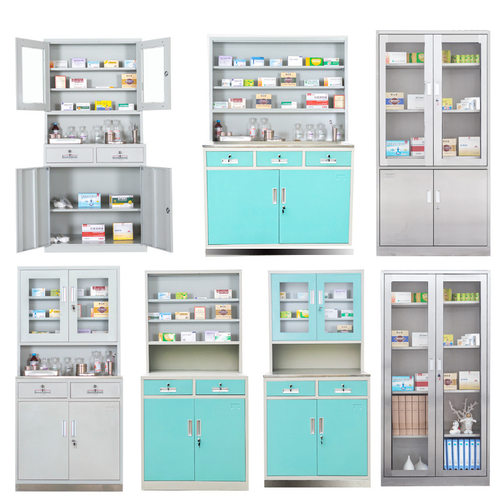 医院西药柜药房配药柜诊所诊疗桌医用不锈钢处置台门诊药店药品柜 - 图1