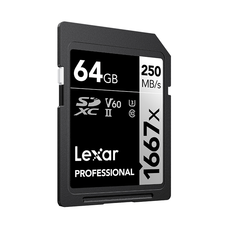 Lexar雷克沙64G SD卡V60专用SD卡单反内存卡数码相机存储卡1667x - 图2