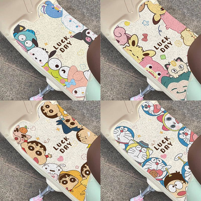 小新三丽鸥动物机器猫通用丝圈电动车脚垫防水裁剪踏板电瓶车脚垫,淘宝优惠券,粉丝福利购,淘宝优惠卷