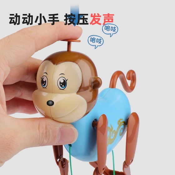 Internet celebrity's same little monkey that can climb rope, fun rope monkey, children's rope line, creative tree climbing toy