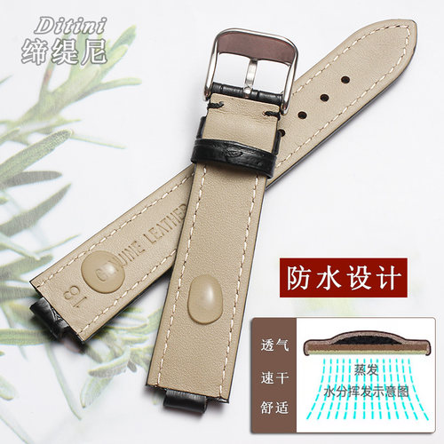 FolliFollie手表带 女真皮 适配芙丽WD13B001SES凸口手表带9 12MM - 图1