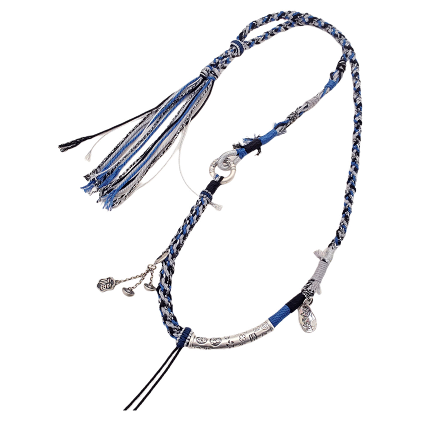 原创设计藏式手工编绳银饰项链吊坠绳翡翠玉佩新中式挂绳男女通用,淘宝优惠券,粉丝福利购,淘宝优惠卷