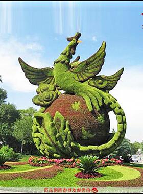 重庆景观植物造型雕塑公园楼盘五色草园艺定制国庆立体花堆制作