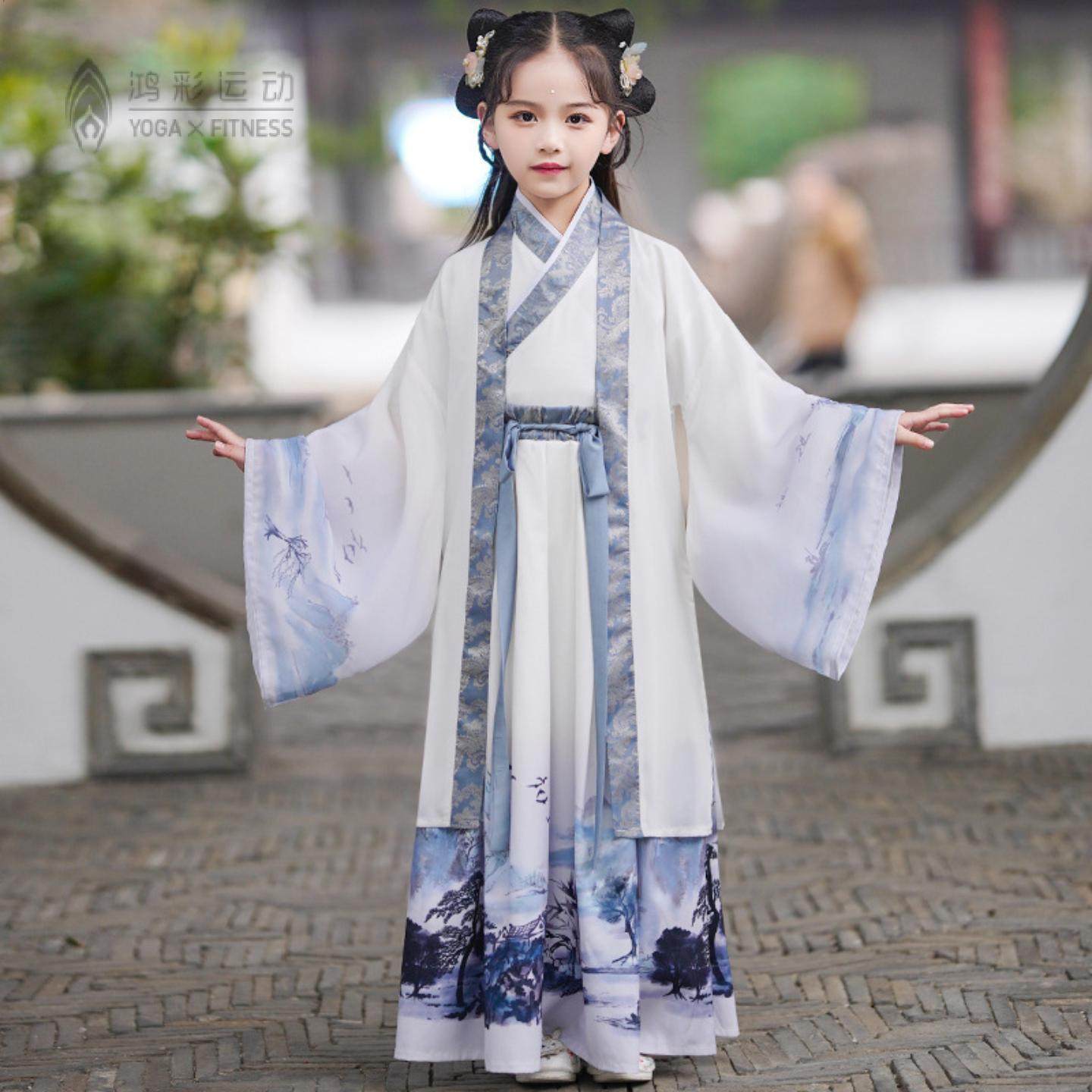 儿童古装汉服国学服男童女童书童小学生国学服装开笔礼朗诵演出服,淘宝优惠券,粉丝福利购,淘宝优惠卷