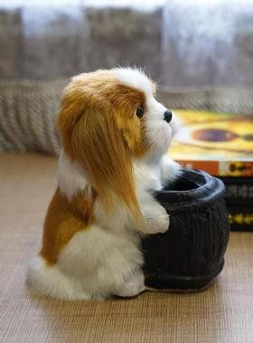 仿真工艺品桌面装饰狗礼品礼物哈家居摆设动物模型造型狗狗模特