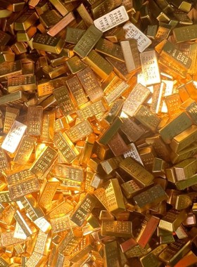 实心仿真沙金金条沙金摆件精湛工艺鎏金配饰增添家居艺术氛围