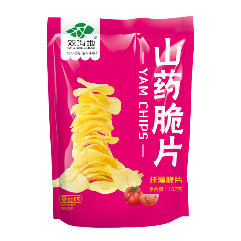 手工山药薄片脆片番茄味烧烤味薯片 奇比诺食品膨化食品