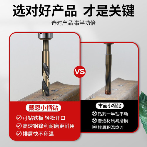 小柄麻花钻头合金高强度手电钻铁打孔不锈钢专用大全木工1/2等柄 - 图0