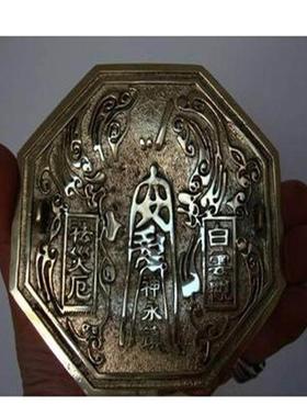 镇八卦镜摆件铜镜凹镜凸镜家居风水门厅铜饰品摆件门头口鱼户大号