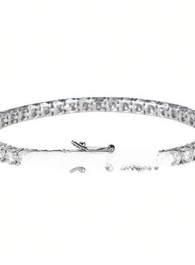 欧美简约高级感网球满钻锆石手链