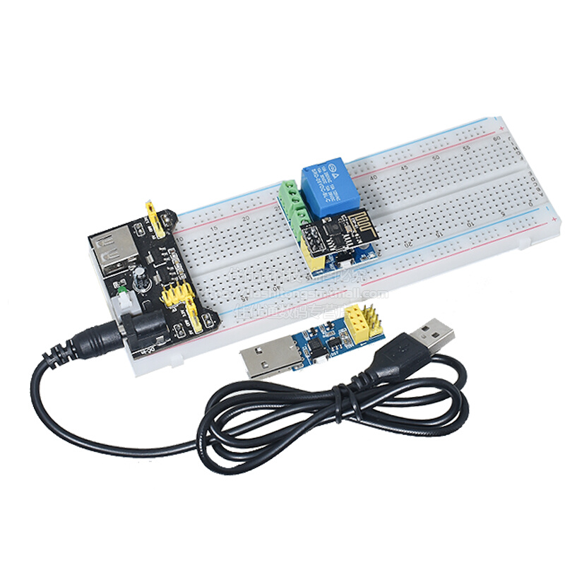 ESP8266智能开关学习套装 智能插座+ESP01S 面包板MB-102 烧录器 - 图3