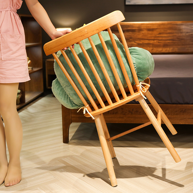 坐垫办公室久坐护腰靠垫一体座椅垫学生宿舍椅子毛绒靠背屁股垫子 - 图1