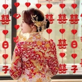 Брак длинная полоса hi Персонаж тянуть цветок цветочный свадебный зал макета свадебные шторы висящие спальню гостиная гостиная