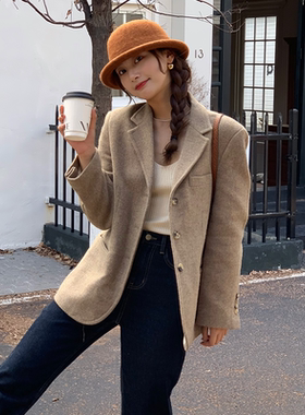 卷边羊毛渔夫帽女秋冬高级感帽子