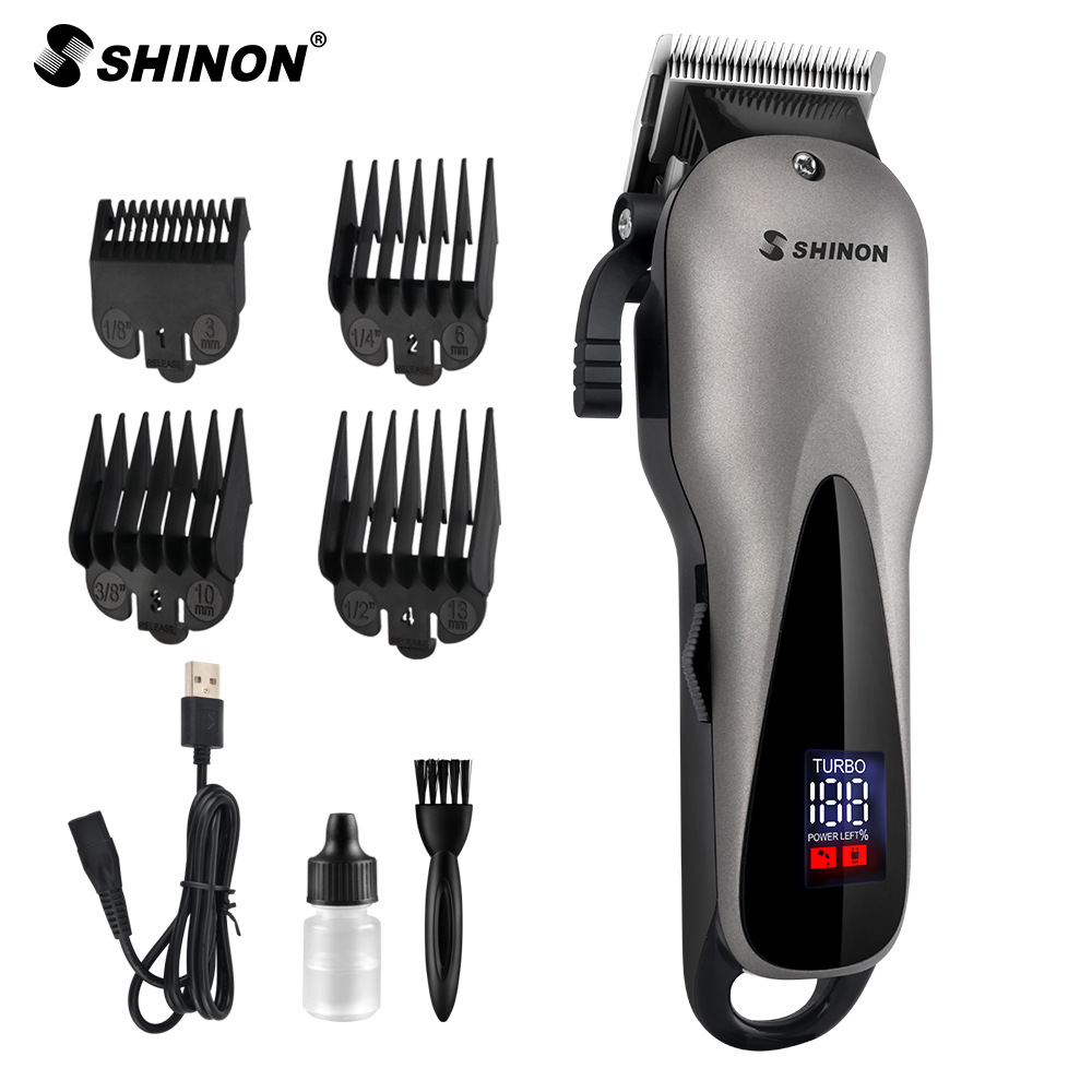 理发店油头电推剪液晶显示剃头剪发廊专用渐变电推子雕刻痕理发器 - 图0