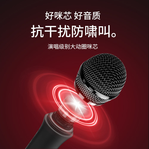 天籁K歌MM-9P无线麦克风适用于海信TCL雷鸟连接电视家用唱歌话筒 - 图1