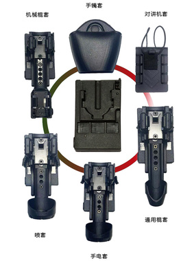 侧开快拔带锁武装腰带